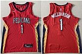 Pelicans 1 Zion Williamson Red Nike Swingman Jersey,baseball caps,new era cap wholesale,wholesale hats